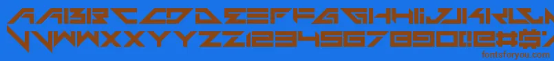 Headshots-fontti – ruskeat fontit sinisellä taustalla