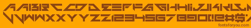 Headshots-fontti – ruskeat fontit oranssilla taustalla