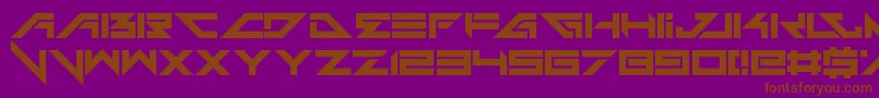Headshots-fontti – ruskeat fontit violetilla taustalla