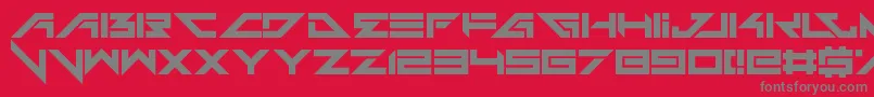 フォントHeadshots – 赤い背景に灰色の文字
