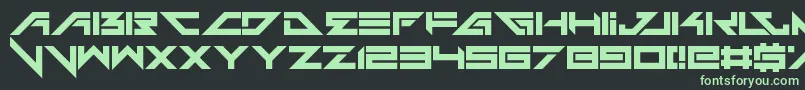 Headshots-fontti – vihreät fontit mustalla taustalla