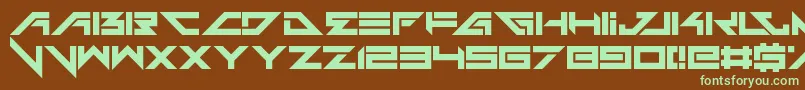 Шрифт Headshots – зелёные шрифты на коричневом фоне