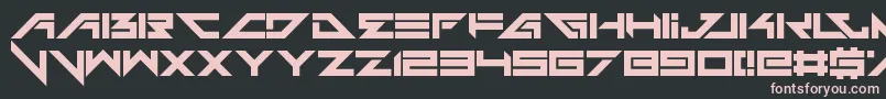 Шрифт Headshots – розовые шрифты на чёрном фоне