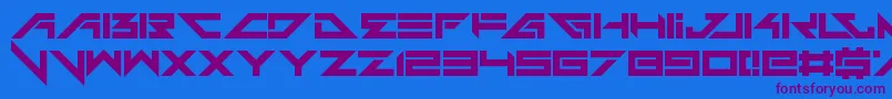 Шрифт Headshots – фиолетовые шрифты на синем фоне