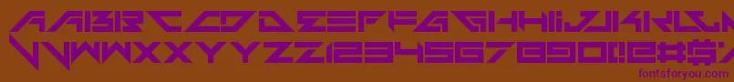 Шрифт Headshots – фиолетовые шрифты на коричневом фоне