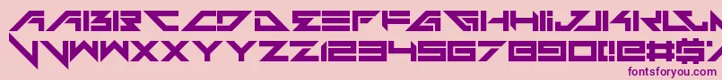 フォントHeadshots – ピンクの背景に紫のフォント