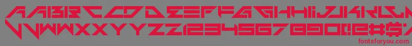 フォントHeadshots – 赤い文字の灰色の背景