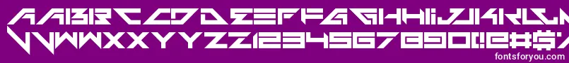 Headshots-fontti – valkoiset fontit violetilla taustalla