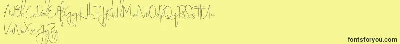 YouthnessRegularDemo Font – Black Fonts on Yellow Background
