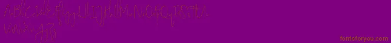 Lisätietoja YouthnessRegularDemo-fontista YouthnessRegularDemo-fontti – ruskeat fontit violetilla taustalla
