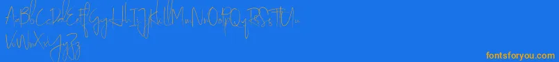 YouthnessRegularDemo Font – Orange Fonts on Blue Background