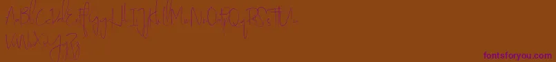 YouthnessRegularDemo-Schriftart – Violette Schriften auf braunem Hintergrund