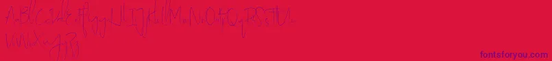 YouthnessRegularDemo-fontti – violetit fontit punaisella taustalla