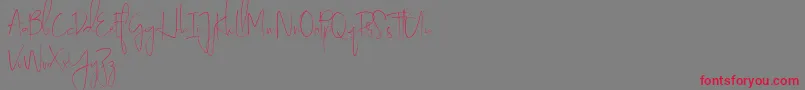 YouthnessRegularDemo Font – Red Fonts on Gray Background