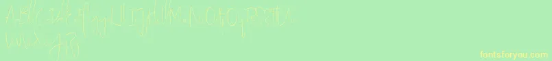 YouthnessRegularDemo Font – Yellow Fonts on Green Background