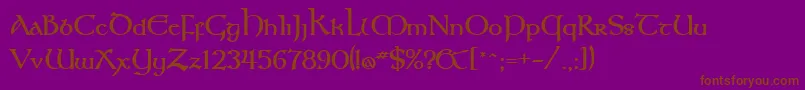 KeltBold Font – Brown Fonts on Purple Background