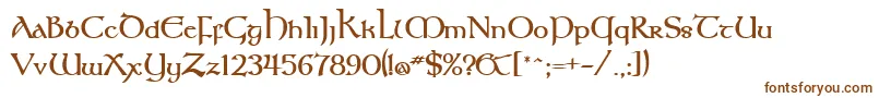 Шрифт KeltBold – коричневые шрифты на белом фоне