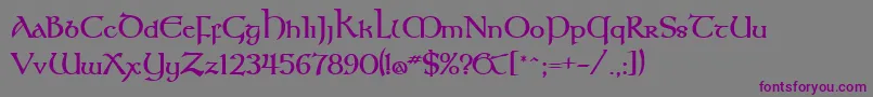 KeltBold Font – Purple Fonts on Gray Background