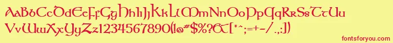 KeltBold Font – Red Fonts on Yellow Background