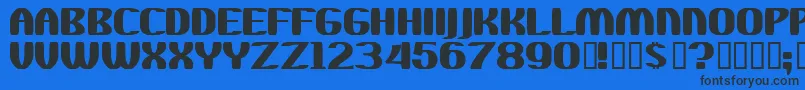 Wachaka Font – Black Fonts on Blue Background