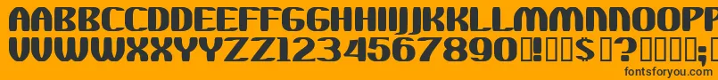 Wachaka Font – Black Fonts on Orange Background