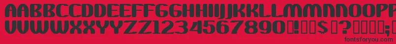 Wachaka Font – Black Fonts on Red Background