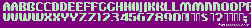 Wachaka Font – Green Fonts on Purple Background