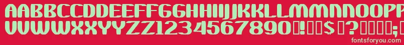 Wachaka Font – Green Fonts on Red Background