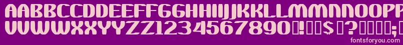 Wachaka Font – Pink Fonts on Purple Background