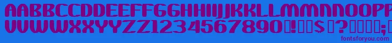 Wachaka Font – Purple Fonts on Blue Background