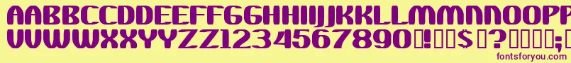 Wachaka Font – Purple Fonts on Yellow Background