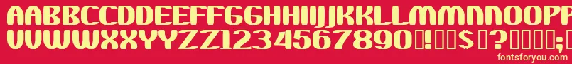 Wachaka Font – Yellow Fonts on Red Background