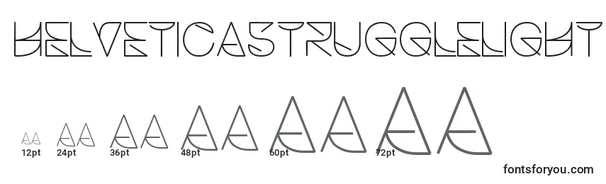 Helveticastrugglelight Font Sizes