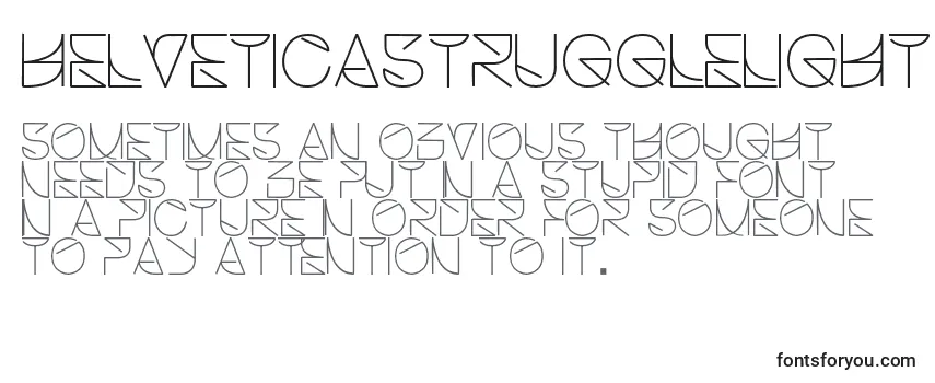Helveticastrugglelight Font