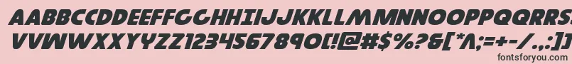Governorexpandital Font – Black Fonts on Pink Background