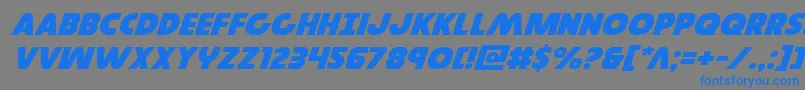 Governorexpandital Font – Blue Fonts on Gray Background