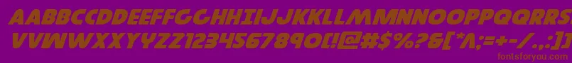 Governorexpandital-fontti – ruskeat fontit violetilla taustalla