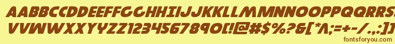 Governorexpandital Font – Brown Fonts on Yellow Background