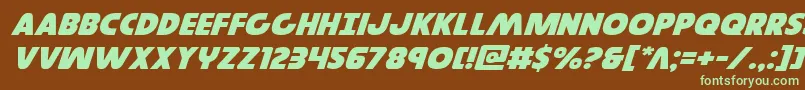 Governorexpandital-fontti – vihreät fontit ruskealla taustalla