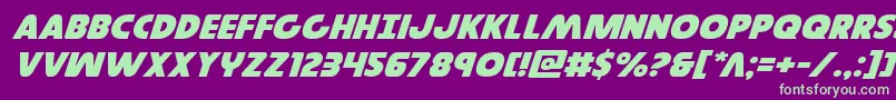 Governorexpandital Font – Green Fonts on Purple Background