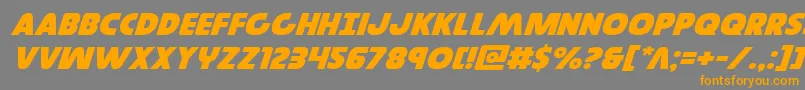 Governorexpandital Font – Orange Fonts on Gray Background