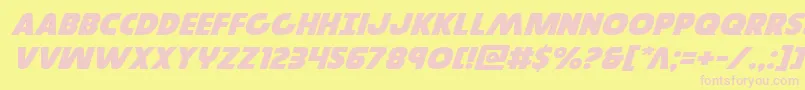 Шрифт Governorexpandital – розовые шрифты на жёлтом фоне