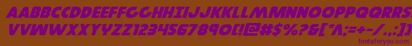 Governorexpandital Font – Purple Fonts on Brown Background