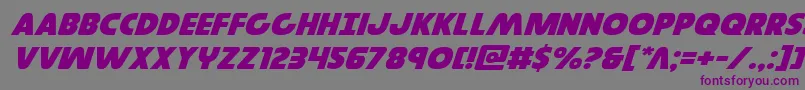 Шрифт Governorexpandital – фиолетовые шрифты на сером фоне