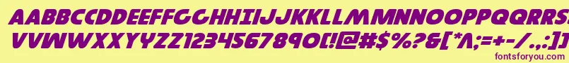 Governorexpandital Font – Purple Fonts on Yellow Background