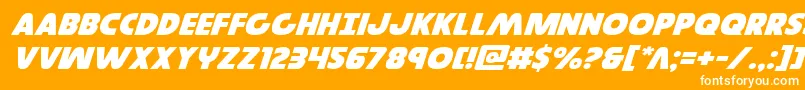 Governorexpandital Font – White Fonts on Orange Background