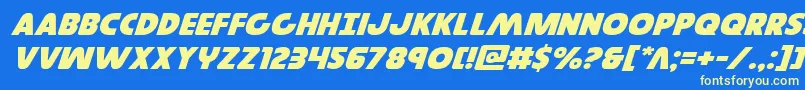 Governorexpandital Font – Yellow Fonts on Blue Background