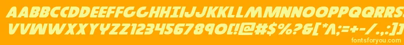 Governorexpandital Font – Yellow Fonts on Orange Background
