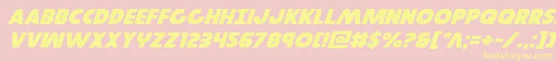 Governorexpandital Font – Yellow Fonts on Pink Background