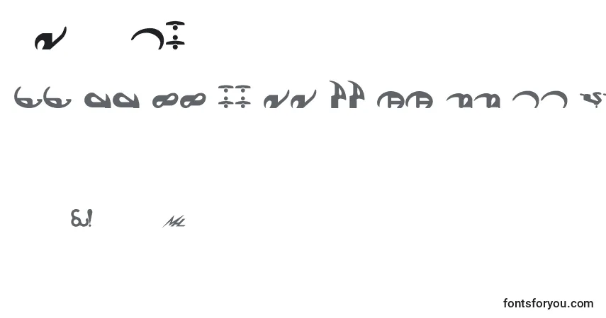 Schriftart Veknoid – Alphabet, Zahlen, spezielle Symbole